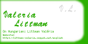 valeria littman business card